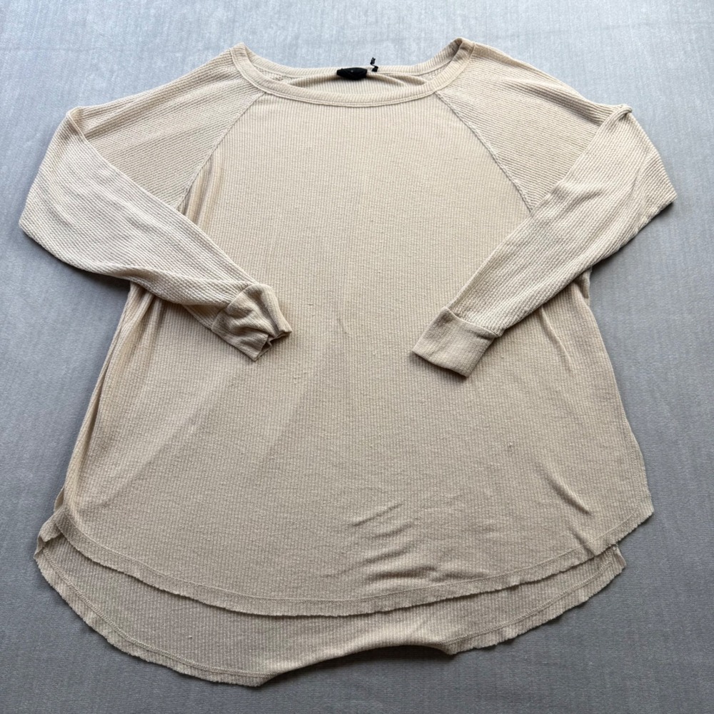 Out From Under Urban Outfitters Beige Thermal Knit Raglan Long Sleeve Top L